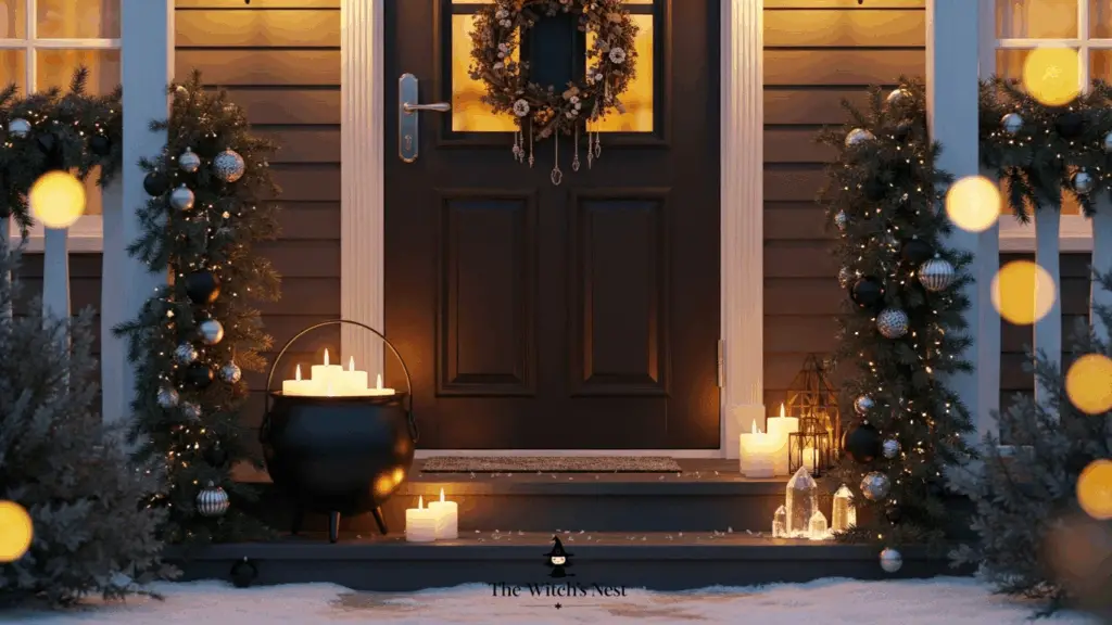 Witchy christmas decor outdoor