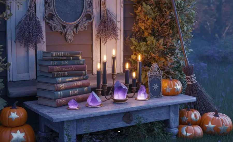Witchy Porch Vibes Using Herbs, Crystals, and Vintage Finds
