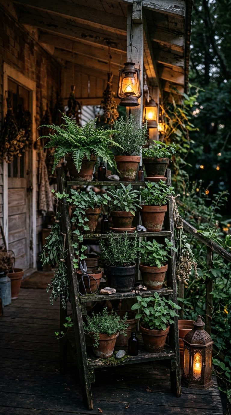 Tiered Plant Stand - witchy decor idea