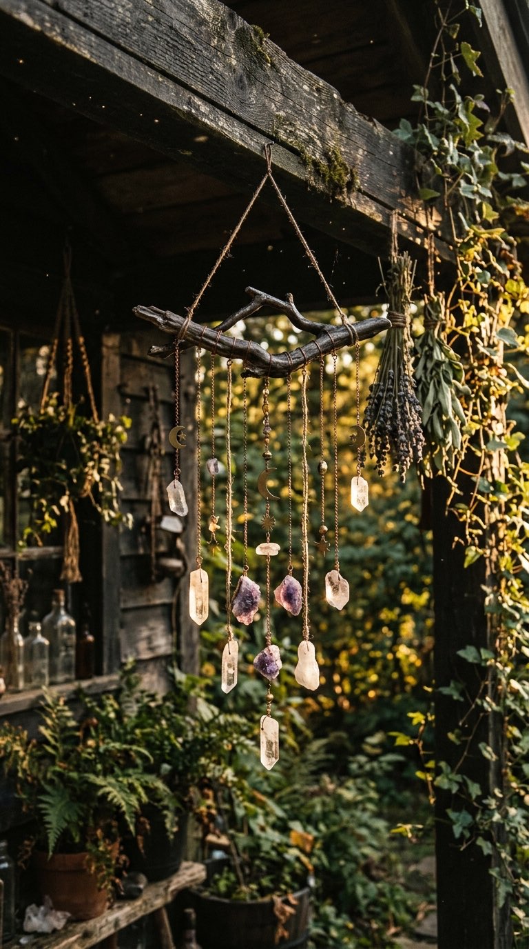 Crystal Wind Chime - witchy decor idea