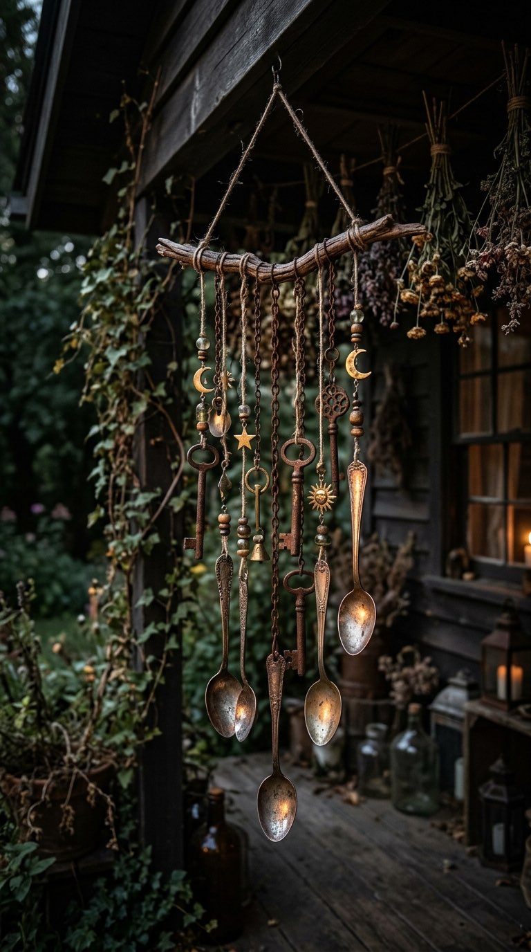 Bone-Free Charm Wind Chime - witchy decor idea