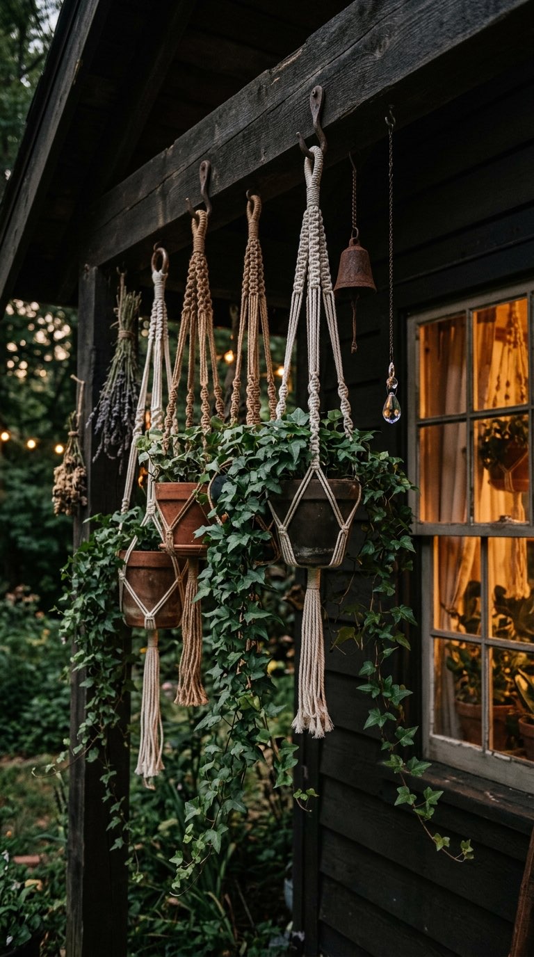 Macrame Plant Hanger - witchy decor idea