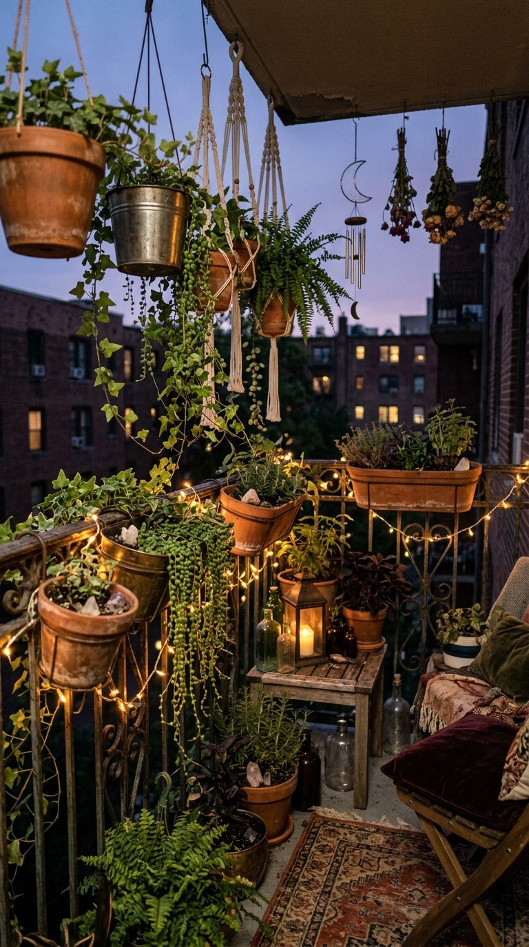 Hanging Planters - witchy decor idea
