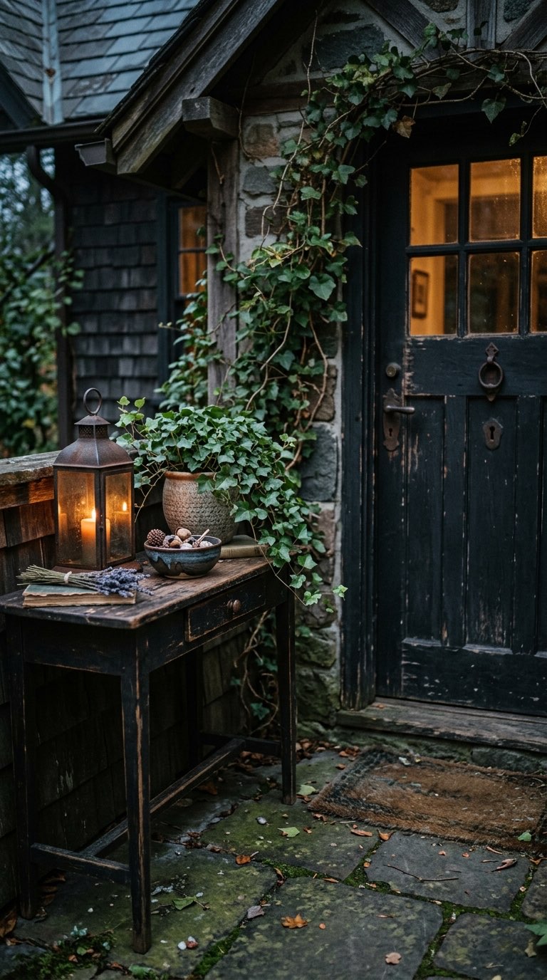 Console Table by the Door - witchy decor idea