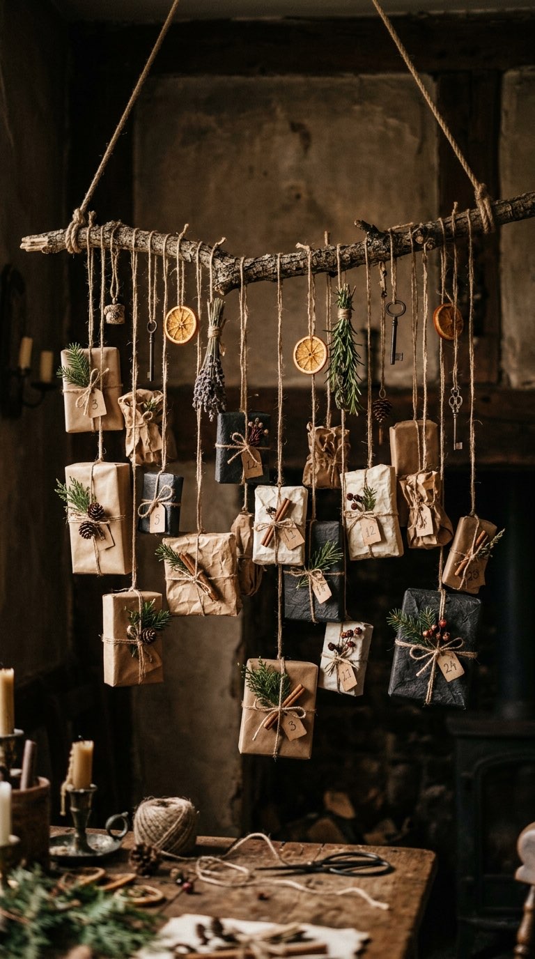 Brown Paper Bag Bundles - witchy decor idea