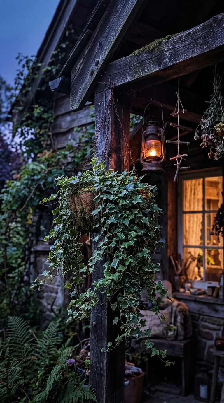 Trailing Ivy Basket - witchy decor idea