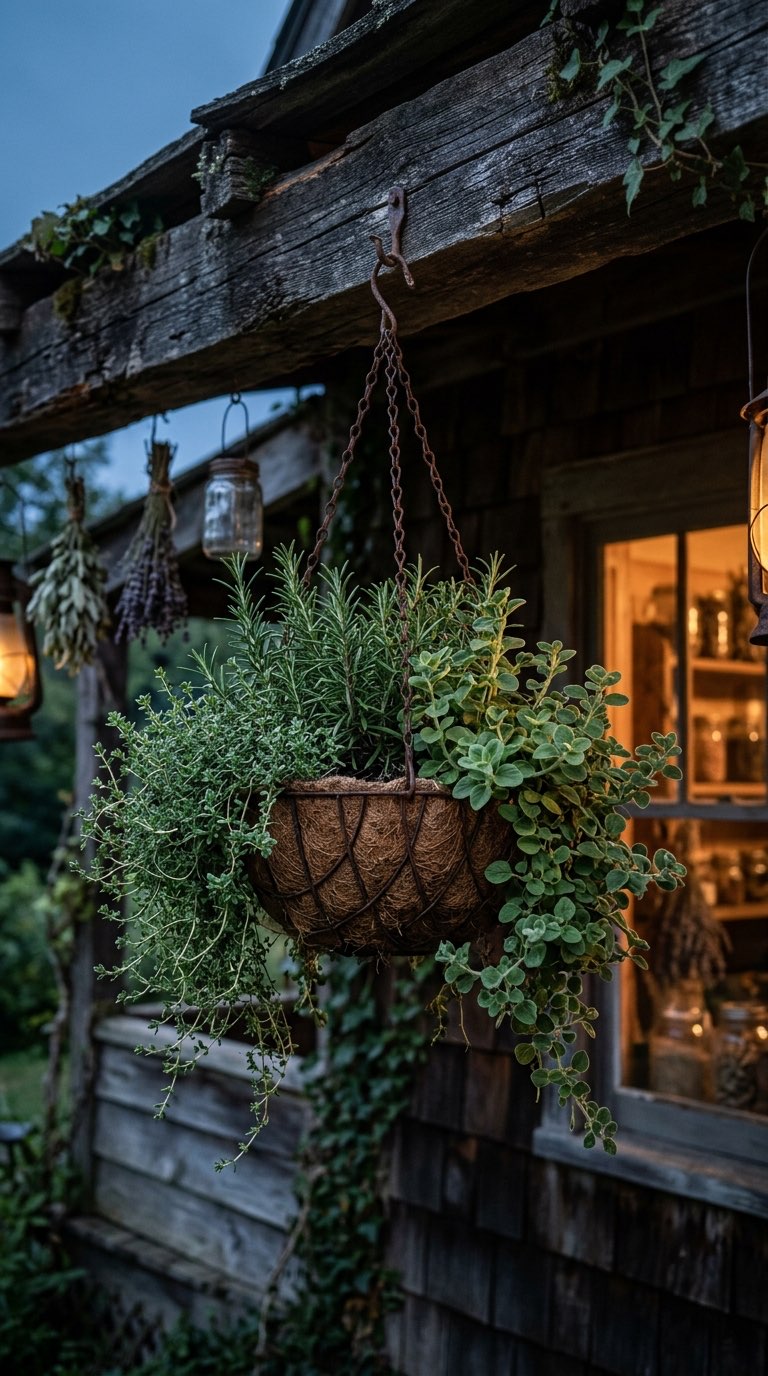 Herb Hanging Basket - witchy decor idea