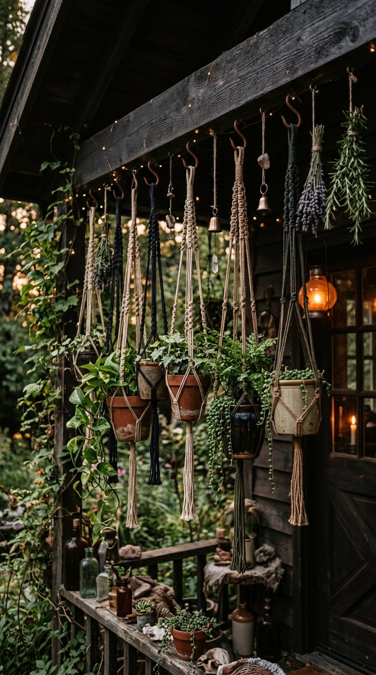 Macrame Plant Hanger - witchy decor idea