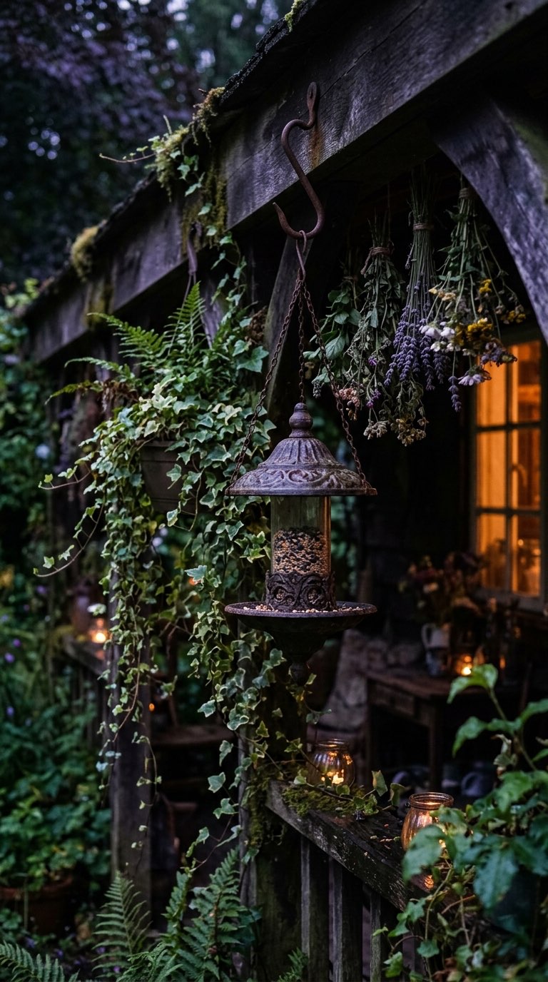 Bird-Friendly Hanging Garden - witchy decor idea
