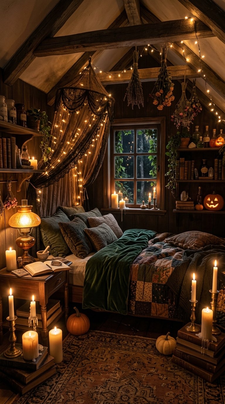 Soft Moody Lighting - witchy decor idea
