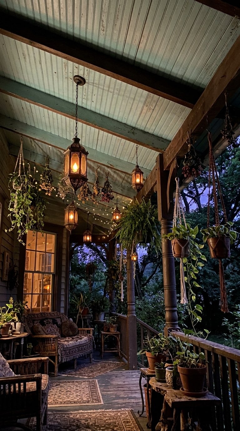 Haint Blue Ceiling - witchy decor idea