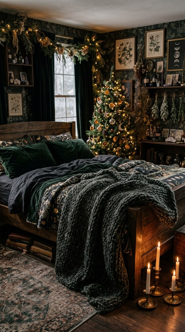 Wool Throw and Chunky Knit - witchy decor idea