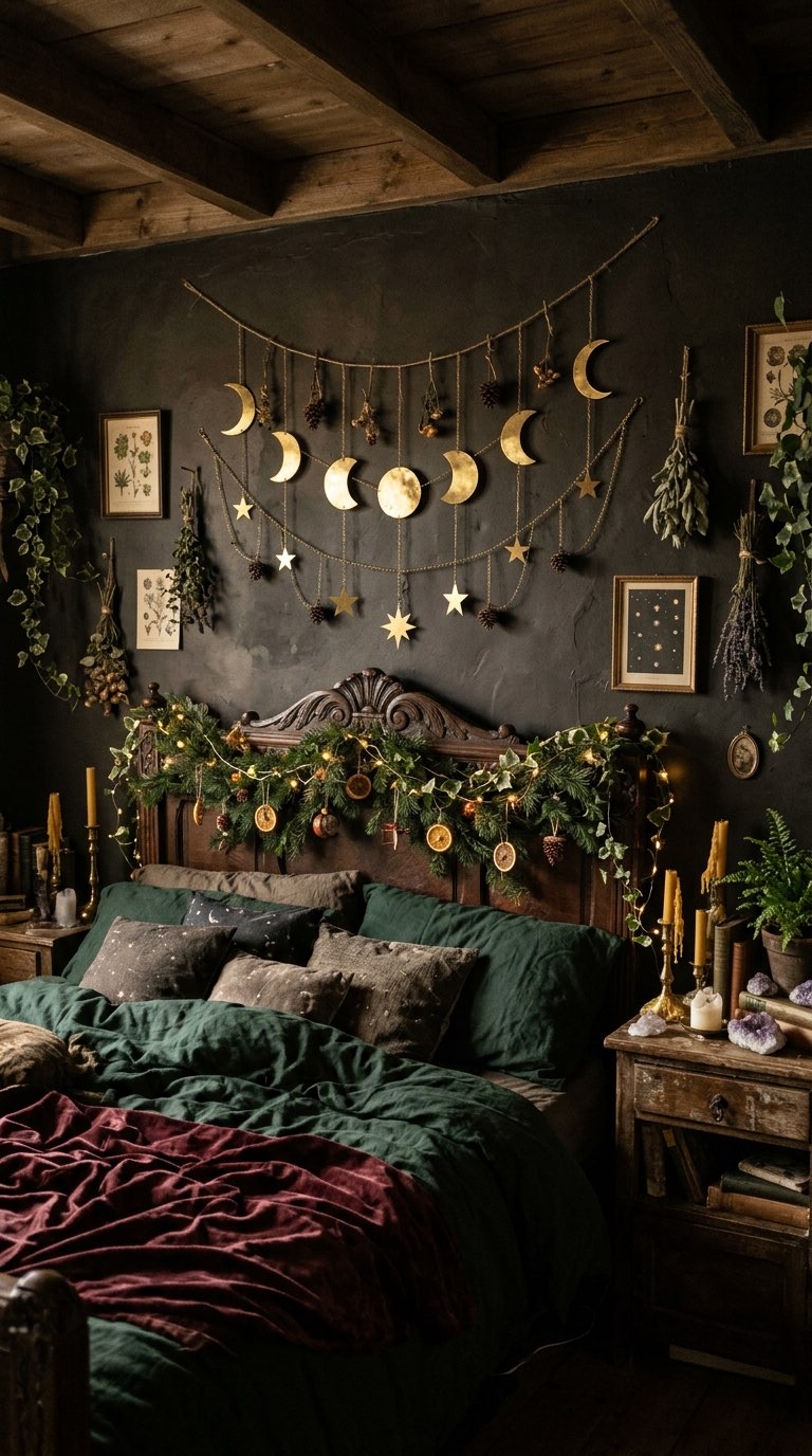 Moon and Star Wall Decor - witchy decor idea
