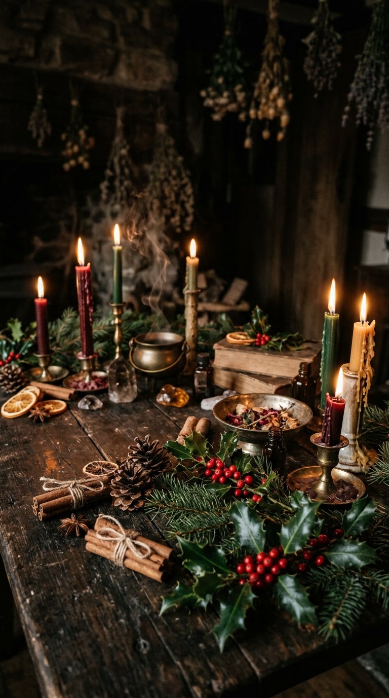 Holly and Berries - witchy decor idea