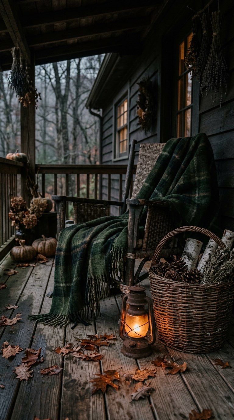 Cozy Blanket and Basket - witchy decor idea