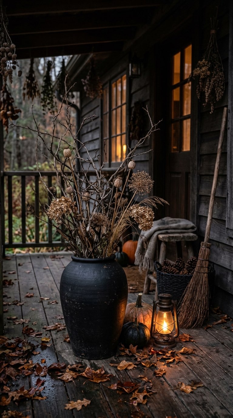 Branch Arrangement in a Tall Pot - witchy decor idea