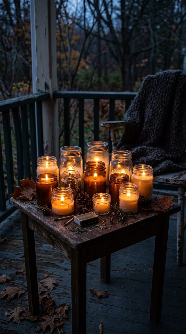 Candle Cluster on the Table - witchy decor idea