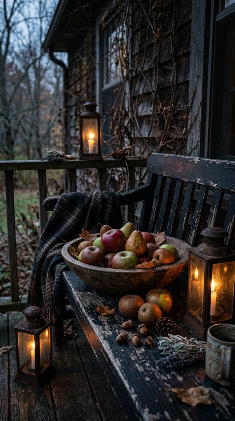 Apple and Pear Display - witchy decor idea