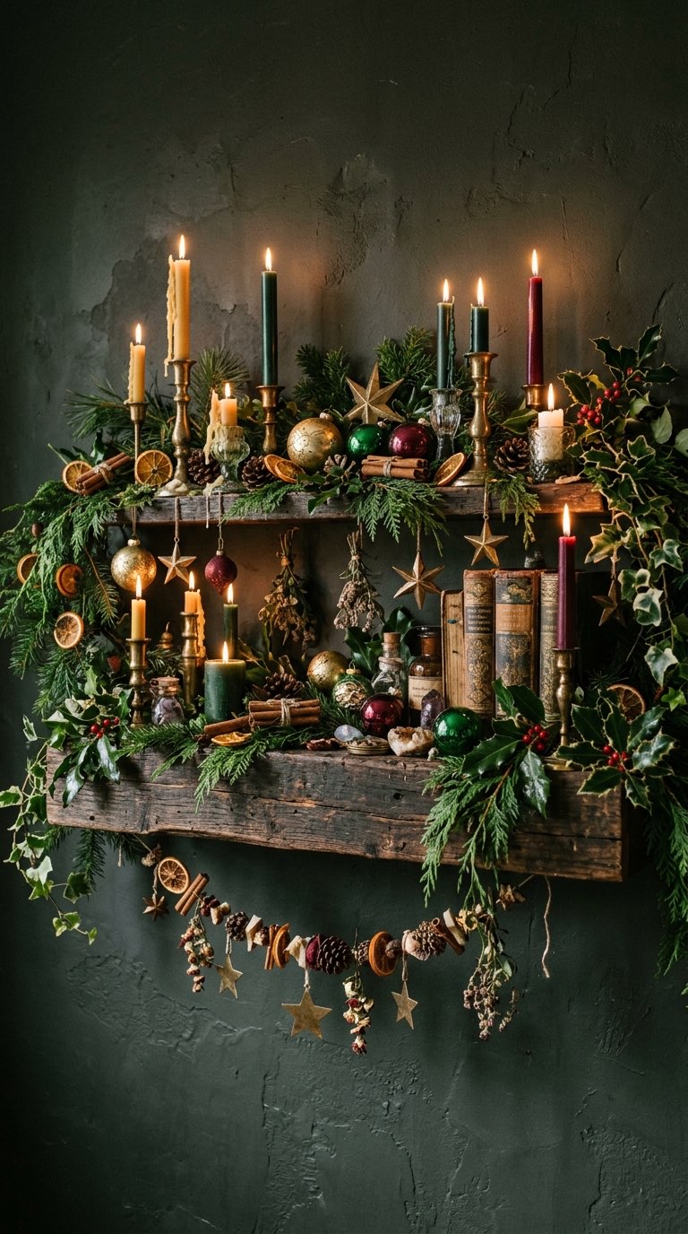 Floating Shelf Vignette - witchy decor idea