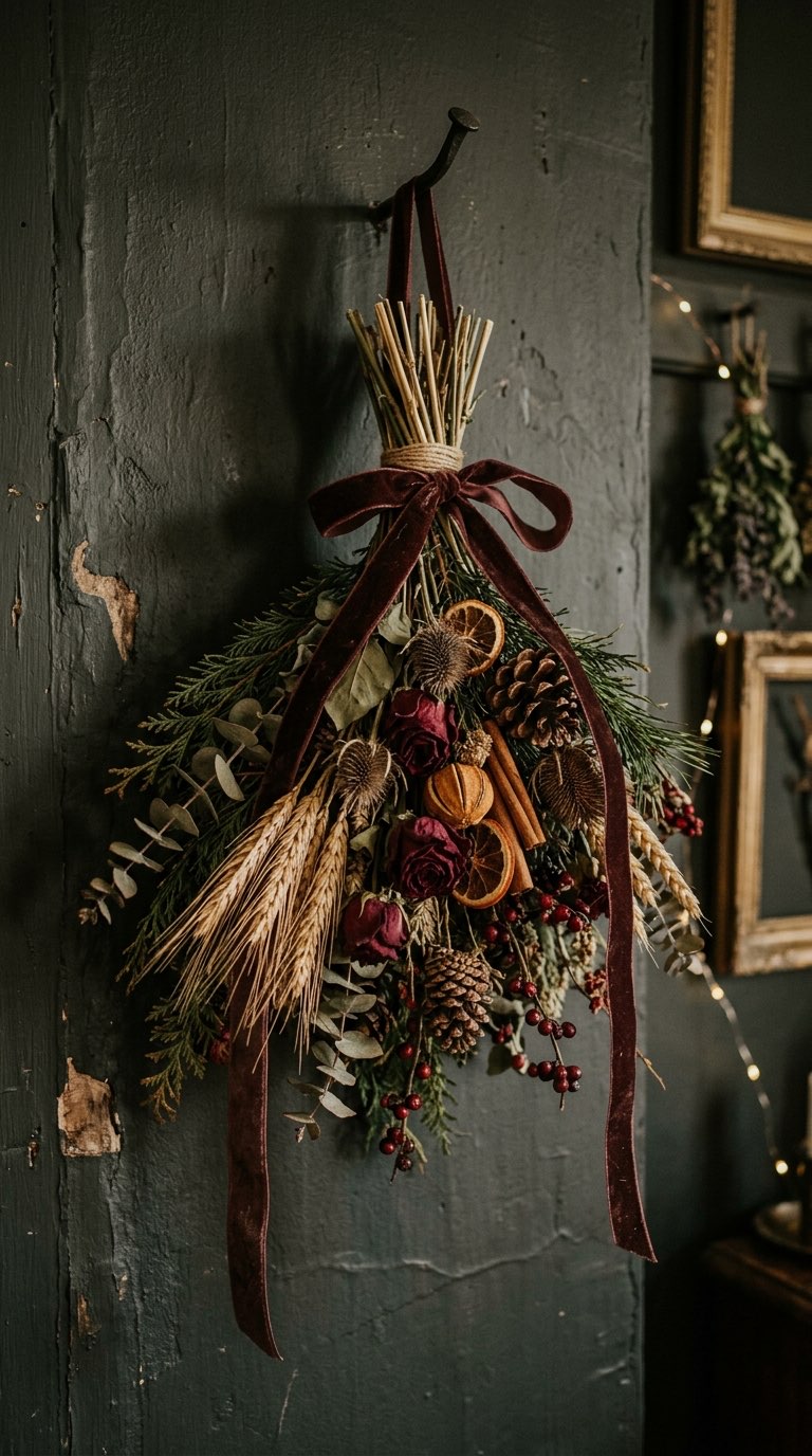 Dried Flower Wall Hanging - witchy decor idea