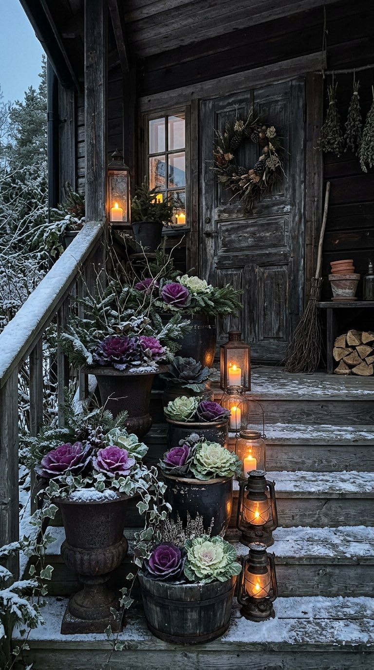 Ornamental Kale and Cabbage - witchy decor idea