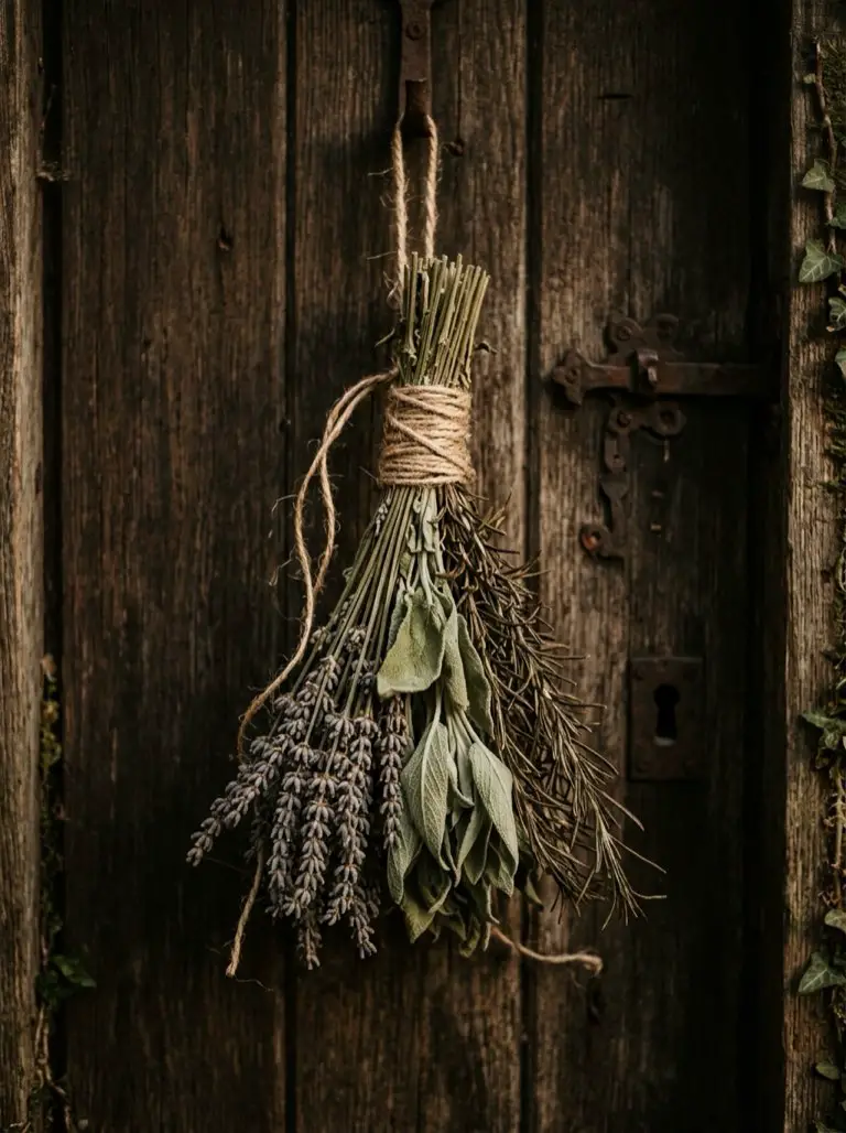 Add a Dried Herb and Lavender Swag – witchy decor idea
