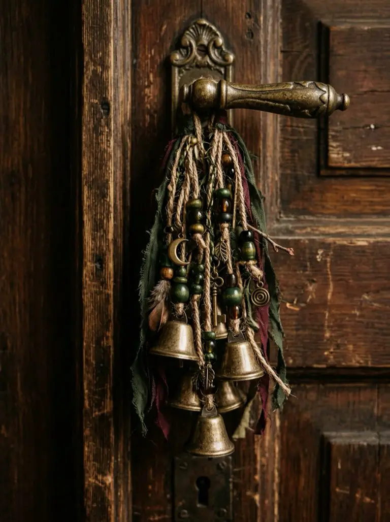Hang Witch Bells on the Doorknob – witchy decor idea