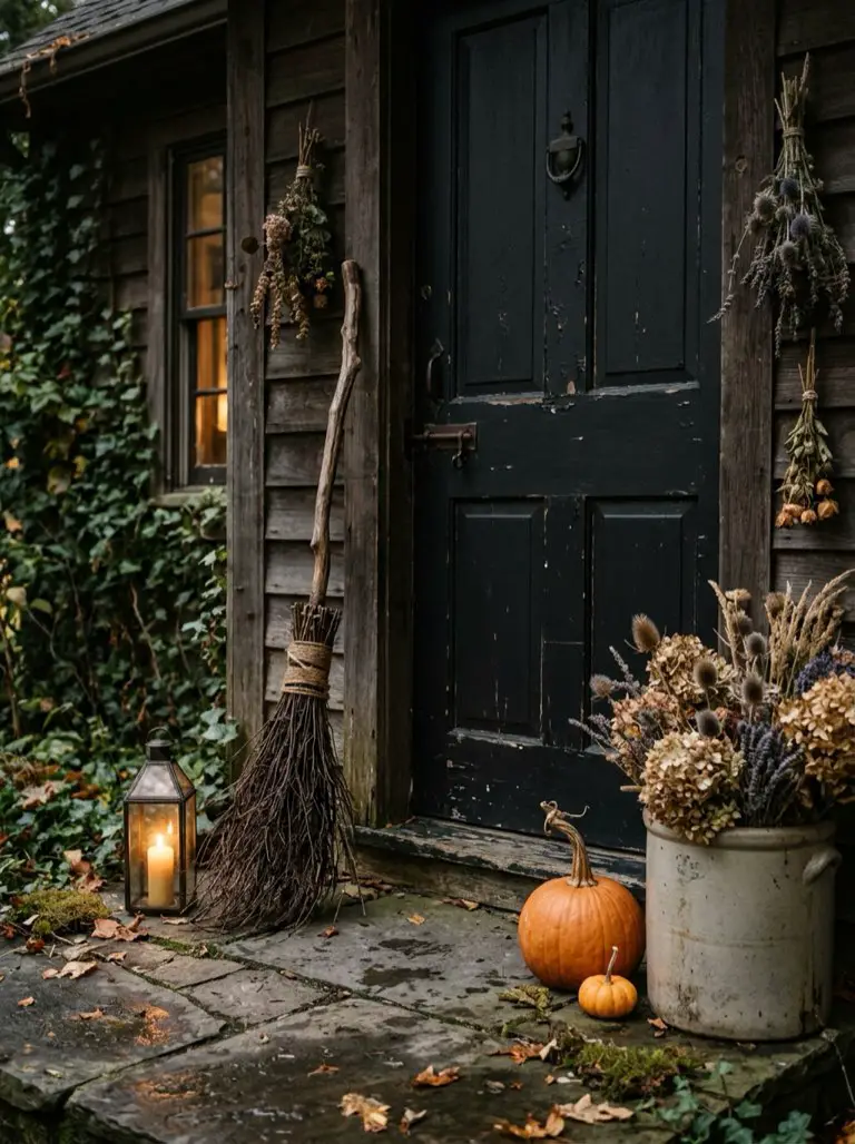 Lean a Broom Beside the Door – witchy decor idea