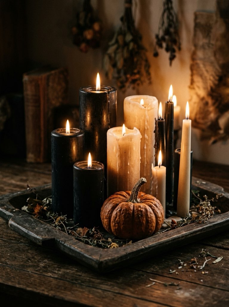 Group Candles for Instant Mood – witchy decor idea