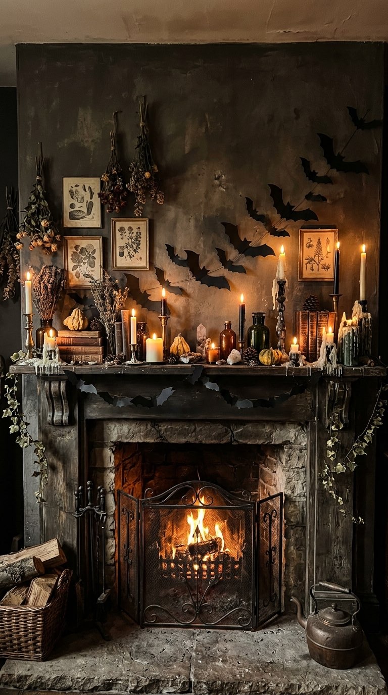 Hang a Bat Garland – witchy decor idea