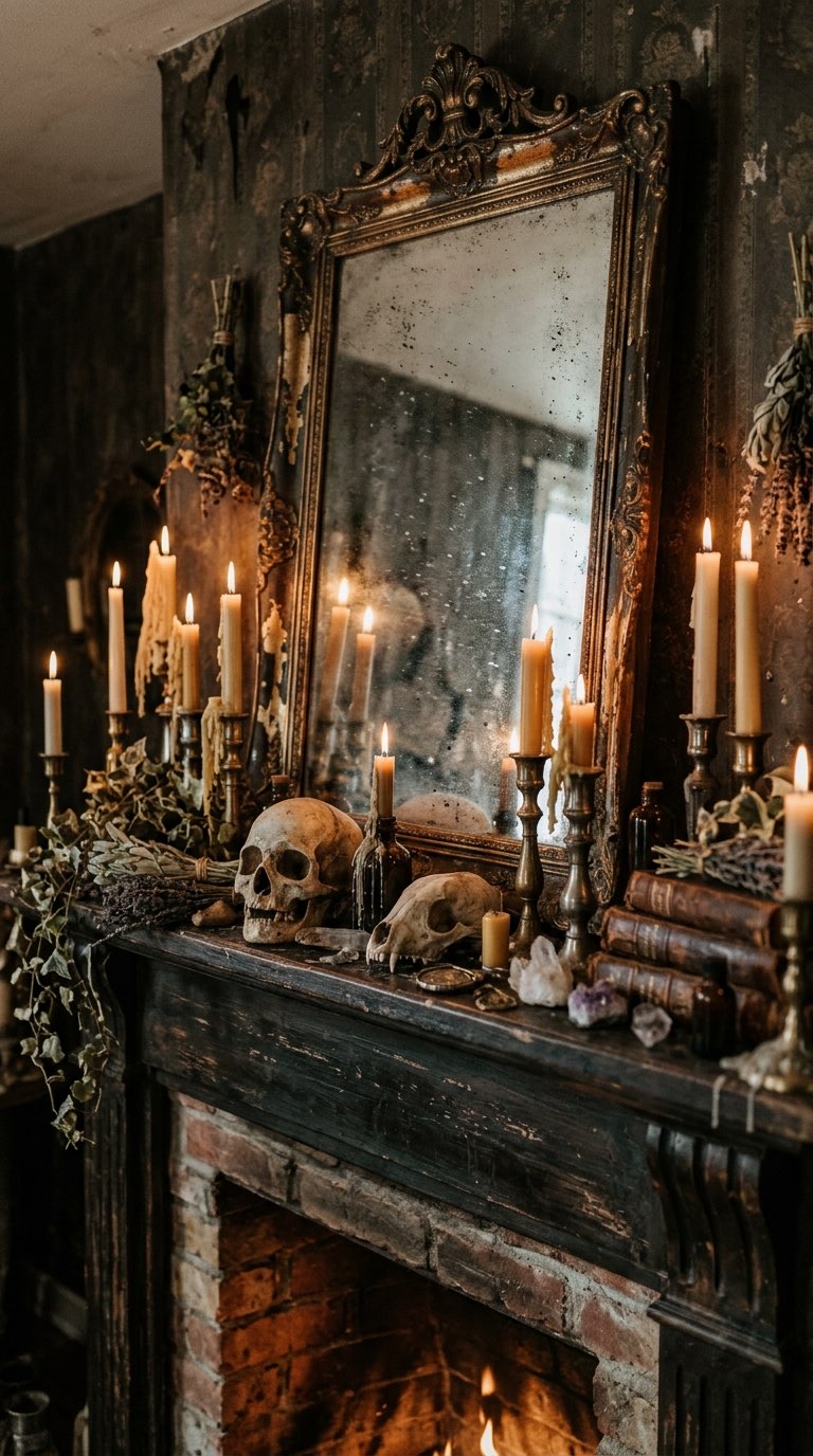 Lean a Vintage Mirror – witchy decor idea