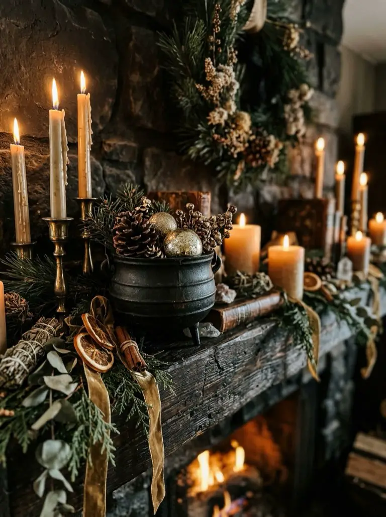 Display a Mini Witch Hat or Cauldron – witchy decor idea