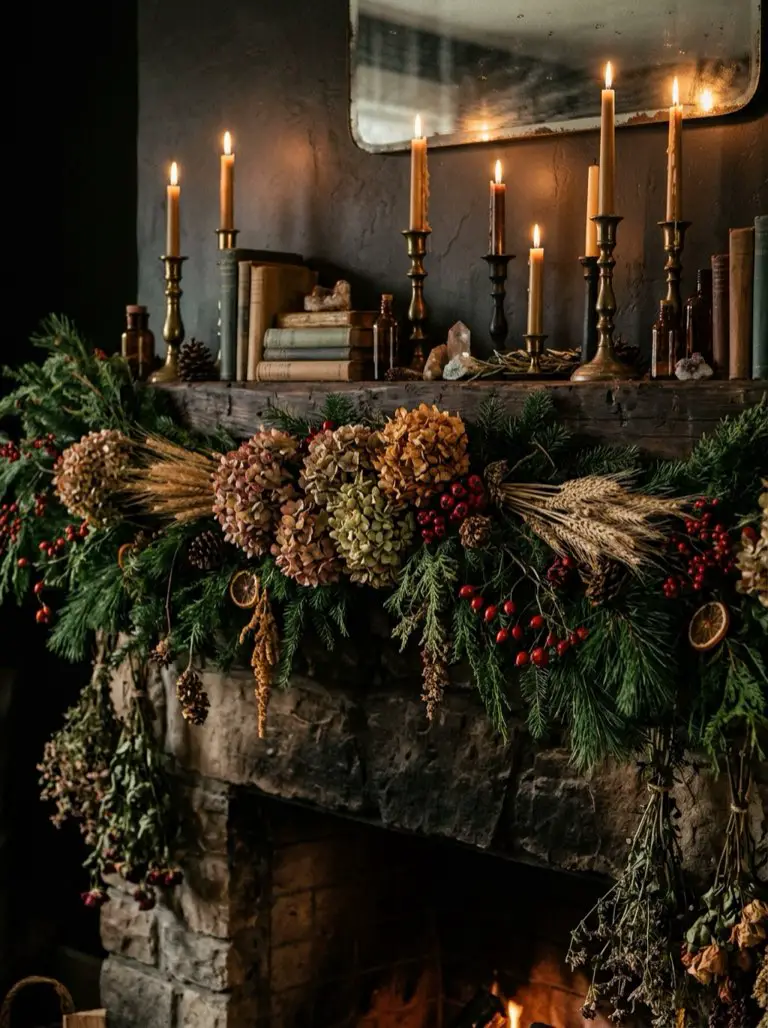 Include Dried Botanicals and Berries – witchy decor idea
