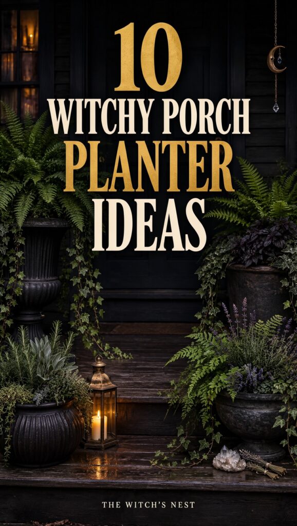 10 Witchy Porch Planter Ideas for Dark Cottage Gardens