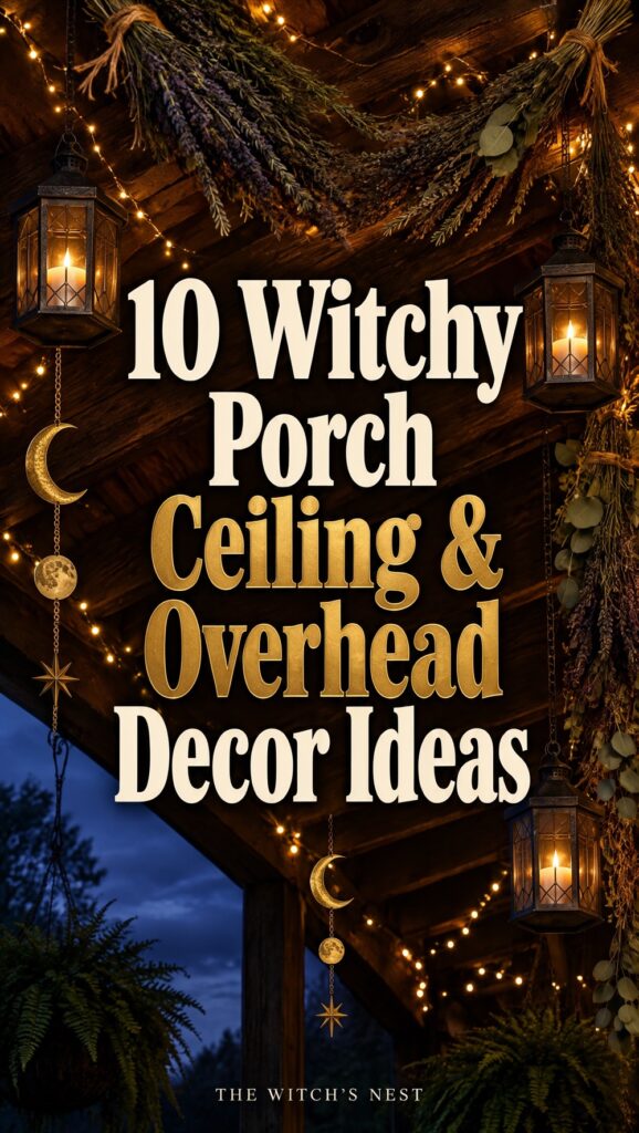 10 Witchy Porch Ceiling & Overhead Decor Ideas
