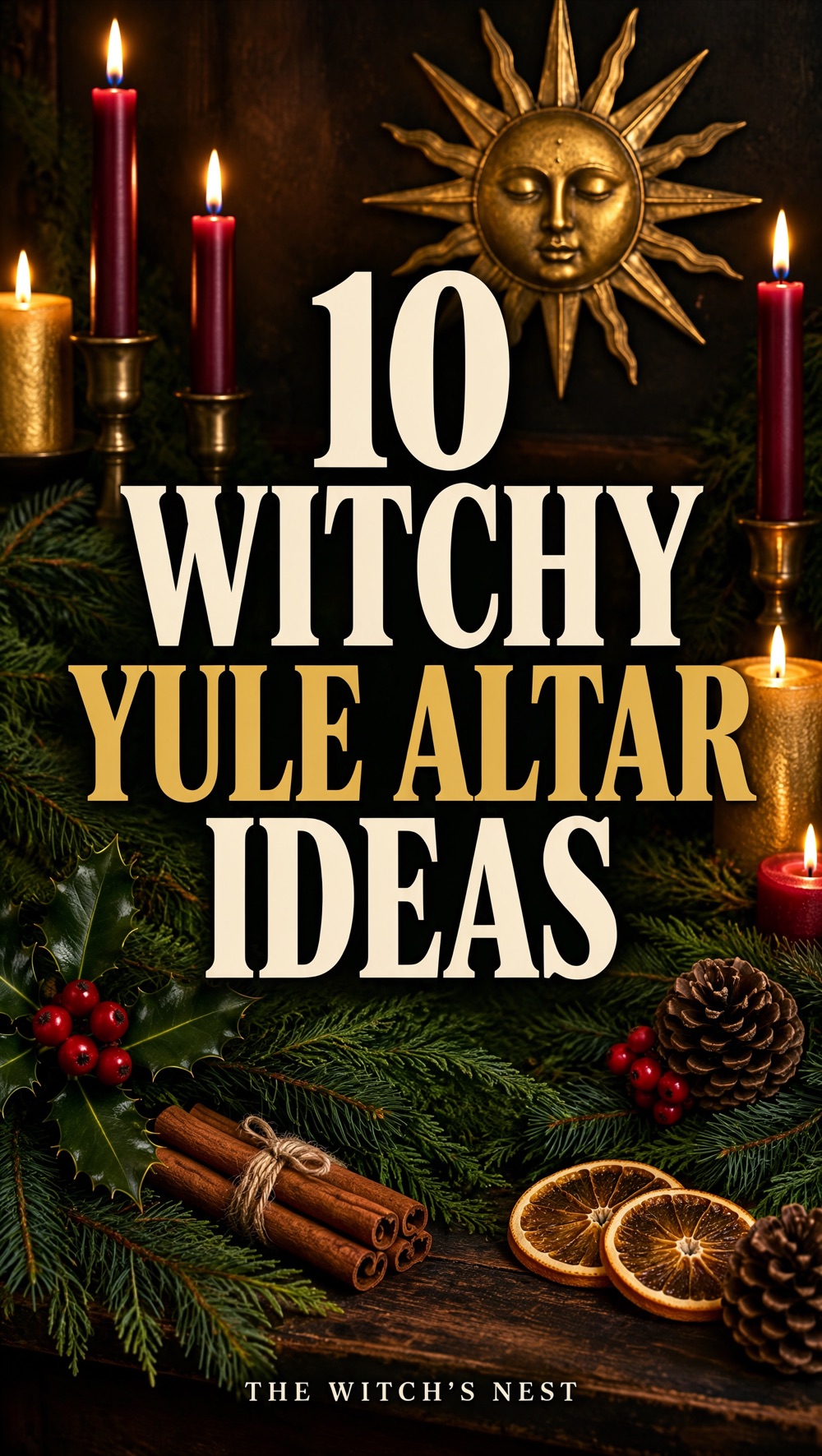10 Witchy Yule Altar Ideas for the Winter Solstice