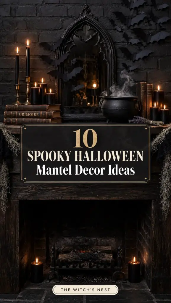 10 Spooky Halloween Mantel Decor Ideas for a Witchy, Haunted Fireplace