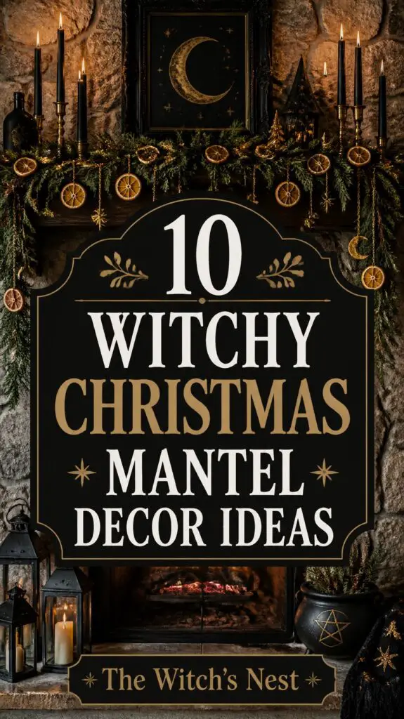 10 Witchy Christmas Mantel Decor Ideas for a Cozy, Magical Fireplace