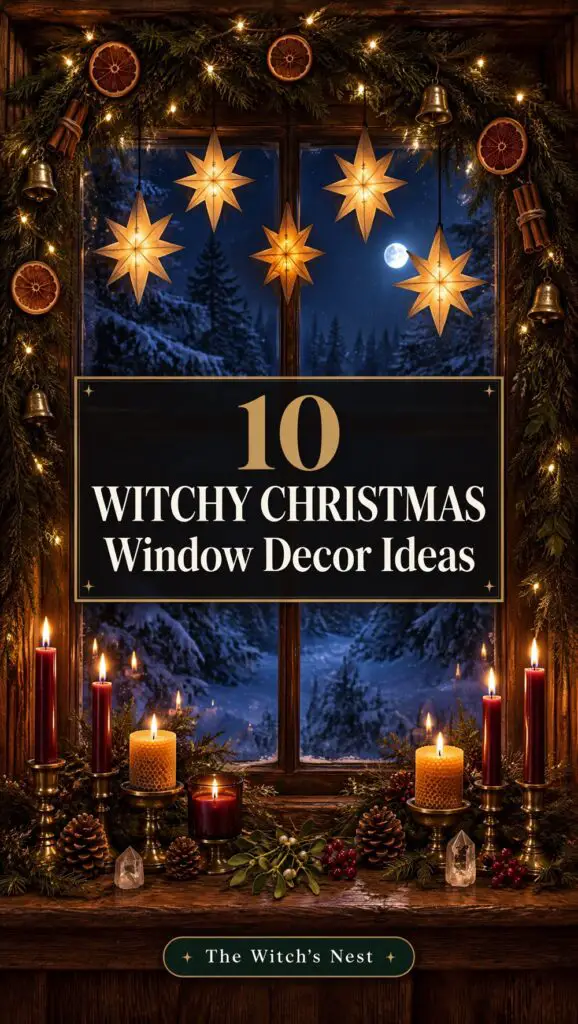 10 Witchy Christmas Window Decor Ideas for a Glowing Winter Cottage