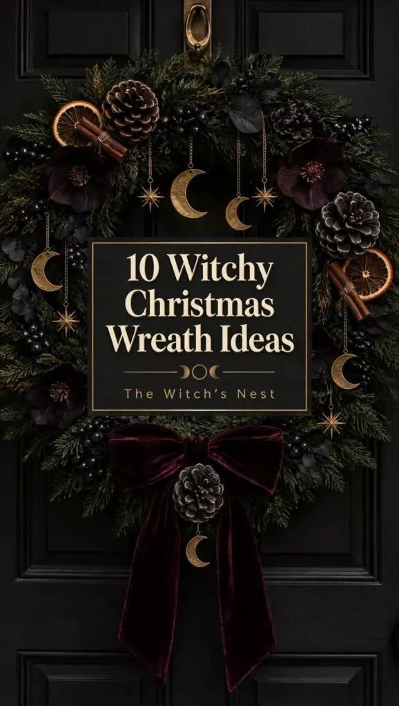 10 Witchy Christmas Wreath Ideas for a Dark, Magical Holiday Door