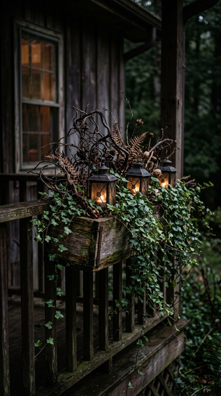 Finish with Window Box Planters – witchy decor idea