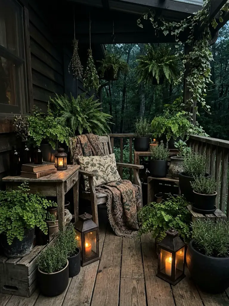 Mix In Plants Around Your Seating – witchy decor idea