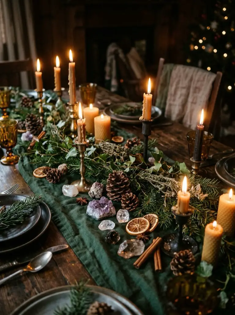 Scatter Crystals and Pinecones – witchy decor idea