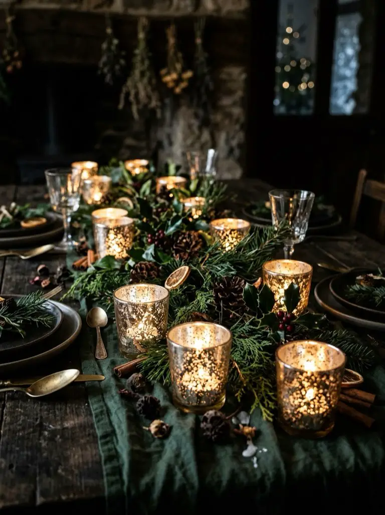 Add Mercury Glass Votives – witchy decor idea