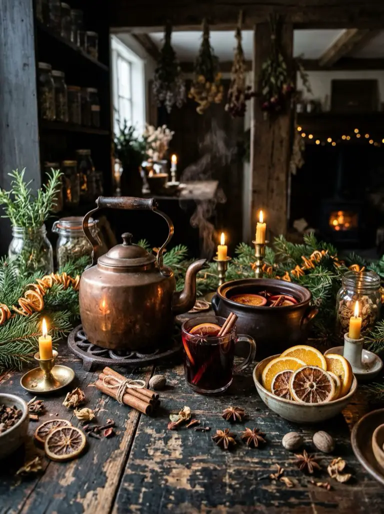 Serve a Spiced Cocktail Station – witchy decor idea