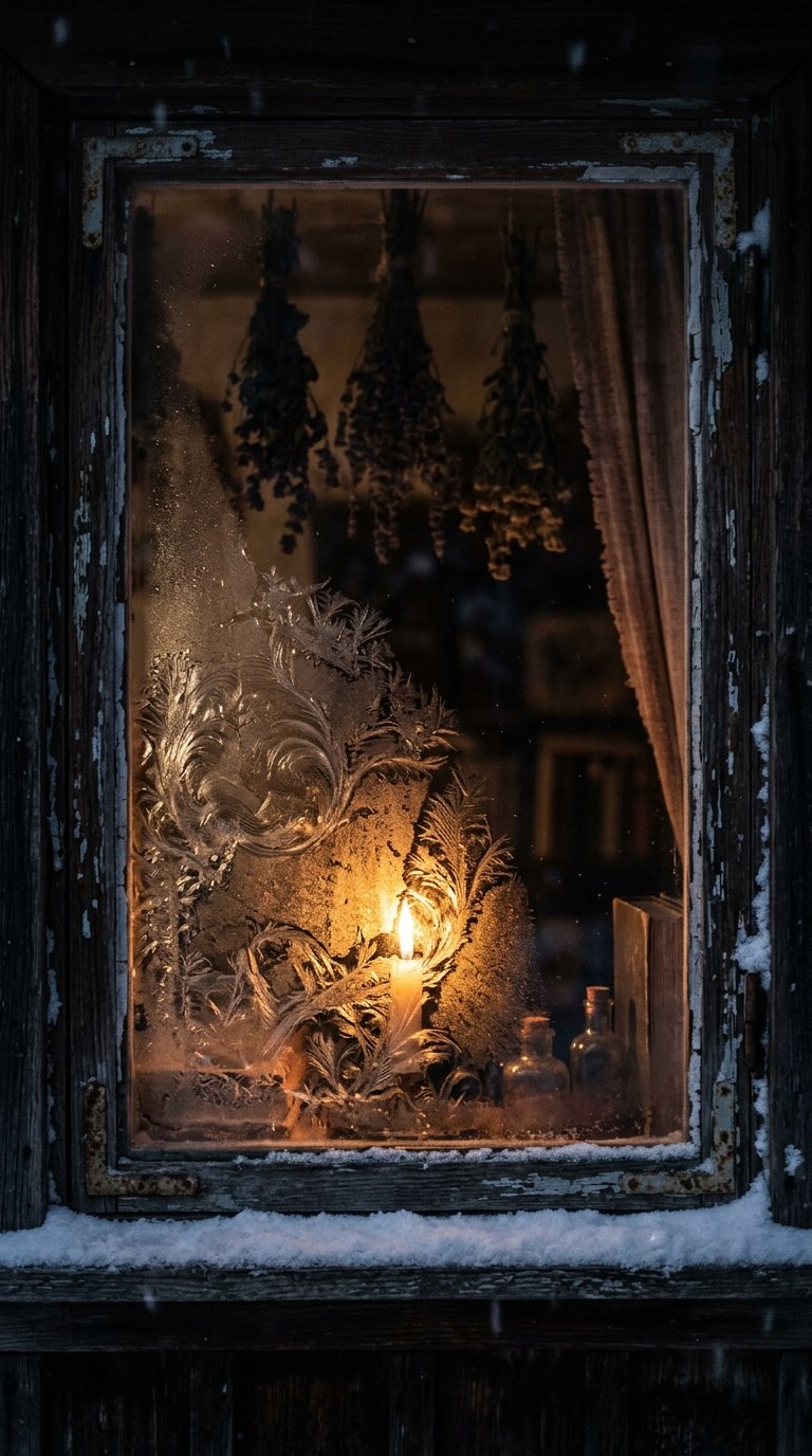 Create a Frosted Window Look – witchy decor idea