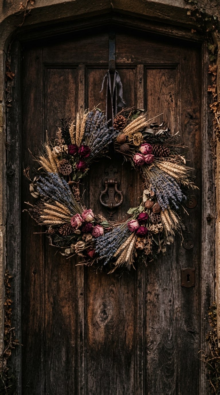 Weave a Dried Flower Winter Wreath – witchy decor idea
