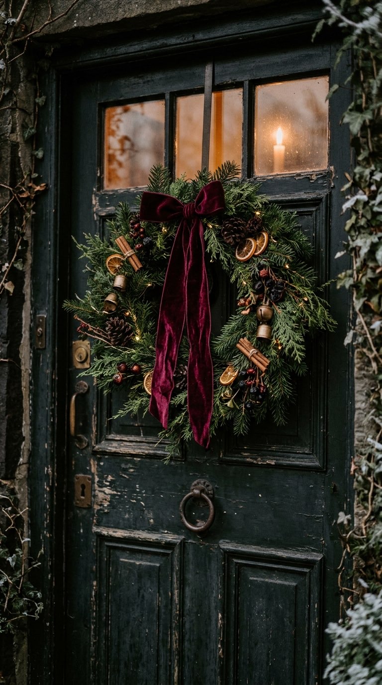 Go Bold with a Velvet Ribbon Bow – witchy decor idea
