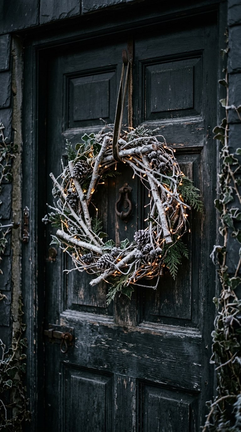 Make a Twig and Frost Wreath – witchy decor idea